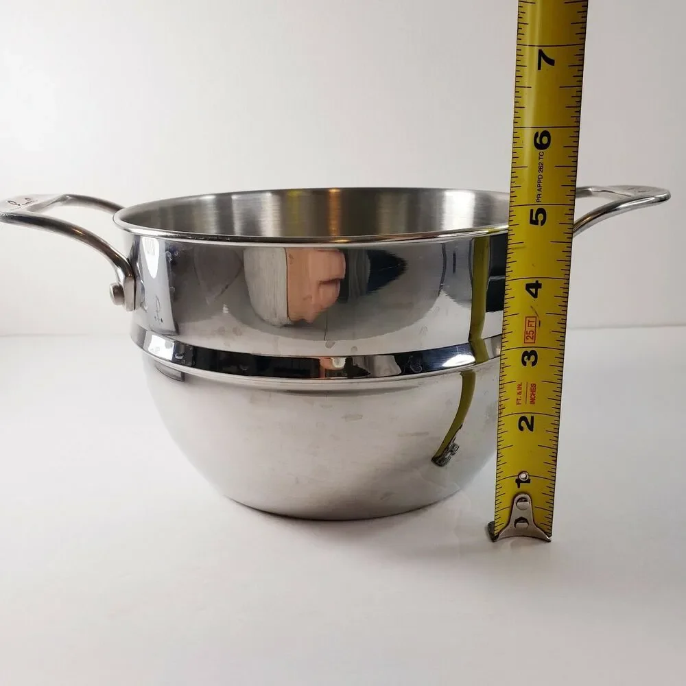 Emeril Lagassee Basket Steamer Colander Handles Stainless Steel Cookware
